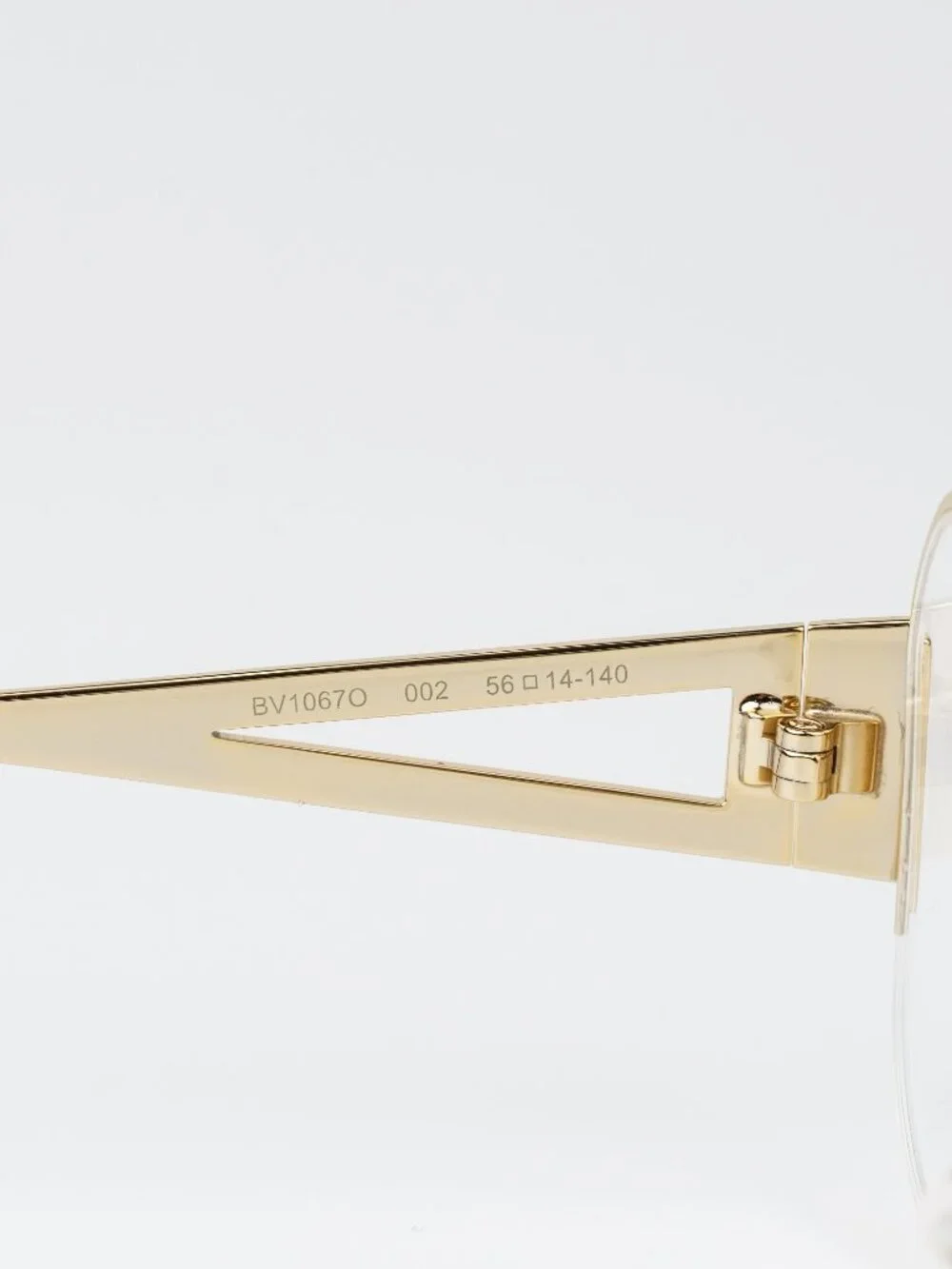Bottega Veneta Women Eyeglasses Gold Pilot BV1067O 002 NEW AUTHENTIC